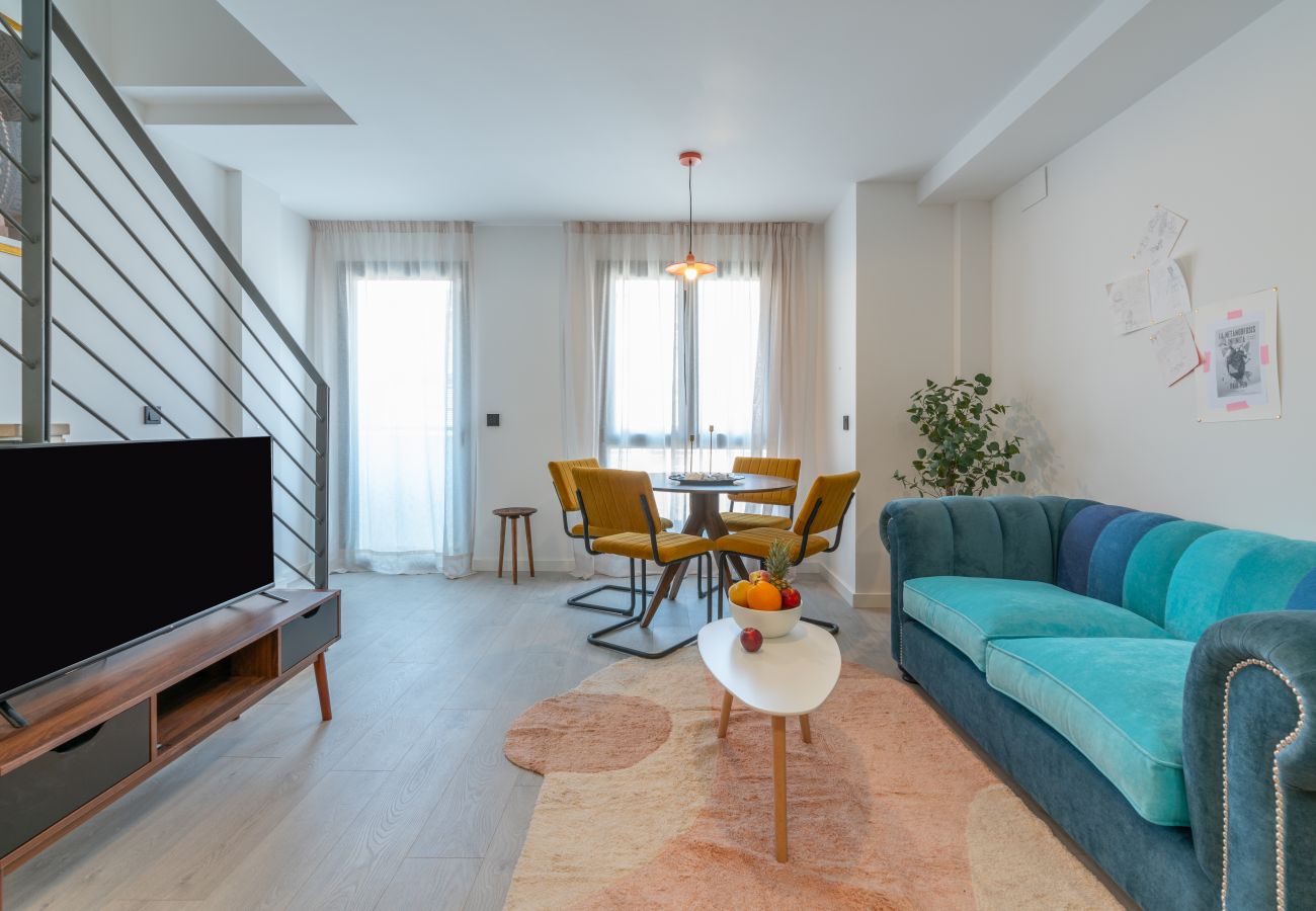 Apartamento en Málaga - Loft de artista bohemio, diseño vivo, centro de Málaga